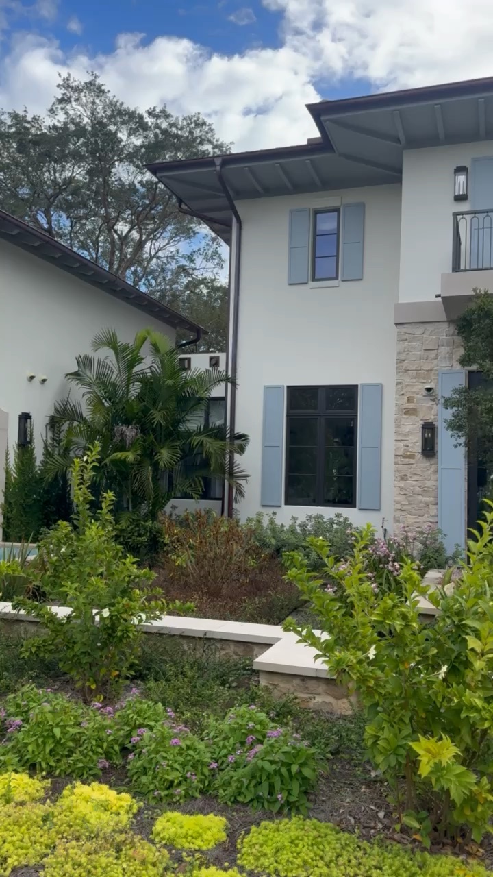Exterior camera coverage on a Miami waterfront home